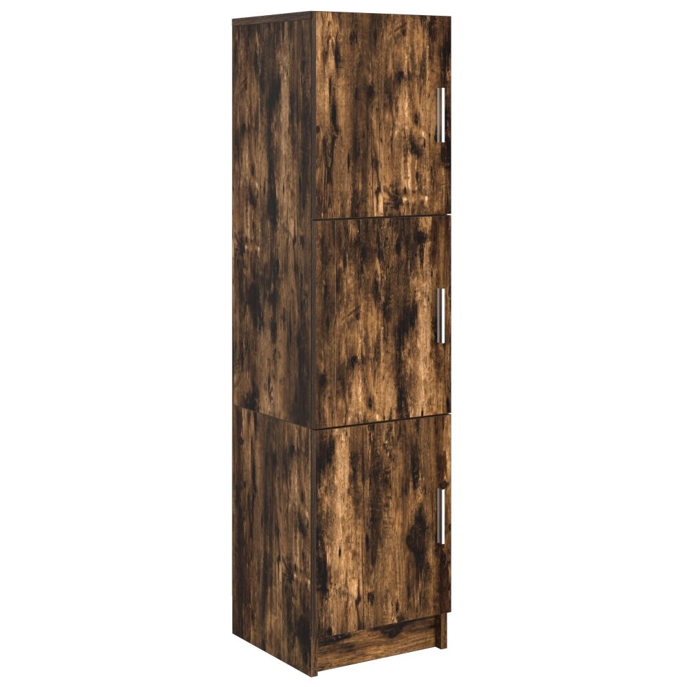 VidaXL Hoge Kast Gerookt eiken 31.5 x 32 x 124 cm Bewerkt hout