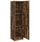 VidaXL Hoge Kast Gerookt eiken 31.5 x 32 x 124 cm Bewerkt hout