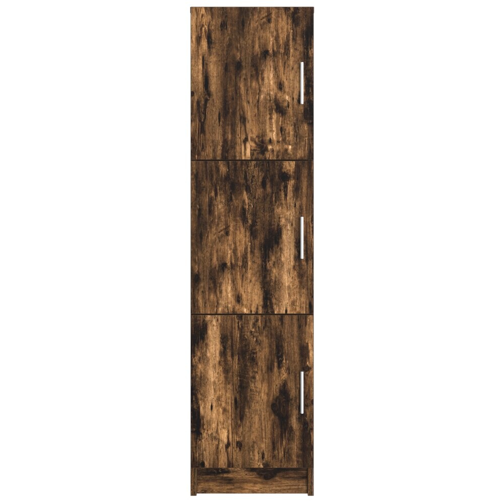 VidaXL Hoge Kast Gerookt eiken 31.5 x 32 x 124 cm Bewerkt hout