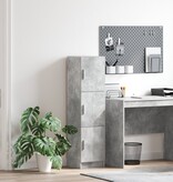 VidaXL Hoge Kast Betongrijs 31.5 x 32 x 124 cm Bewerkt hout