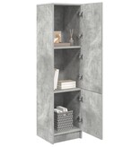 VidaXL Hoge Kast Betongrijs 31.5 x 32 x 124 cm Bewerkt hout