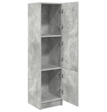 VidaXL Hoge Kast Betongrijs 31.5 x 32 x 124 cm Bewerkt hout