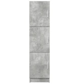 VidaXL Hoge Kast Betongrijs 31.5 x 32 x 124 cm Bewerkt hout