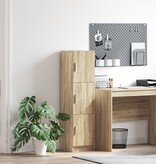 VidaXL Hoge Kast Sonoma eiken 31.5 x 32 x 124 cm Bewerkt hout