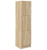 VidaXL Hoge Kast Sonoma eiken 31.5 x 32 x 124 cm Bewerkt hout