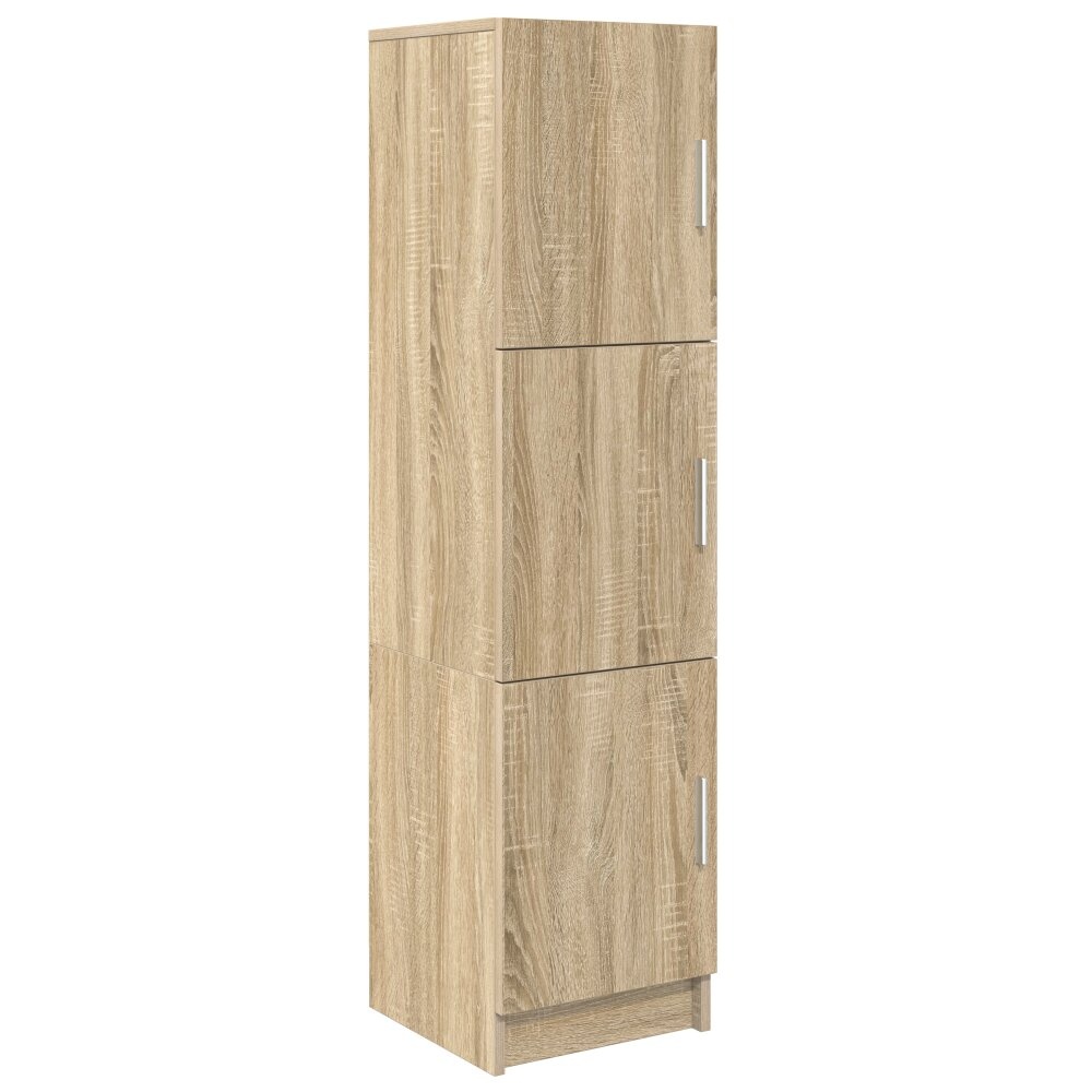 VidaXL Hoge Kast Sonoma eiken 31.5 x 32 x 124 cm Bewerkt hout