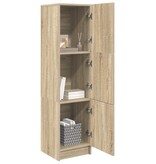 VidaXL Hoge Kast Sonoma eiken 31.5 x 32 x 124 cm Bewerkt hout