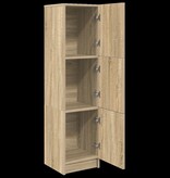 VidaXL Hoge Kast Sonoma eiken 31.5 x 32 x 124 cm Bewerkt hout