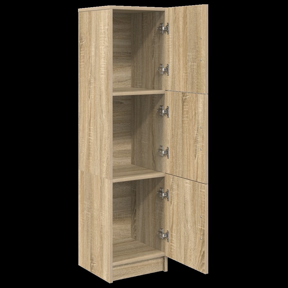 VidaXL Hoge Kast Sonoma eiken 31.5 x 32 x 124 cm Bewerkt hout