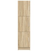 VidaXL Hoge Kast Sonoma eiken 31.5 x 32 x 124 cm Bewerkt hout