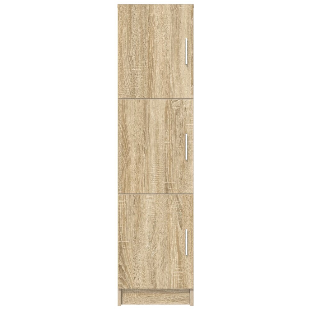 VidaXL Hoge Kast Sonoma eiken 31.5 x 32 x 124 cm Bewerkt hout