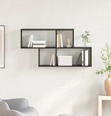 VidaXL Wandplank met plank Wandgemonteerd Anders Zwart eiken