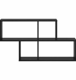 VidaXL Wandplank met plank Wandgemonteerd Anders Zwart eiken