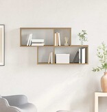 VidaXL Wandplank met plank Wandgemonteerd artisanaal eikenkleurig