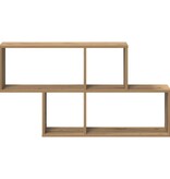 VidaXL Wandplank met plank Wandgemonteerd artisanaal eikenkleurig