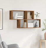 VidaXL Wandplank met plank Wandgemonteerd Anders met opslag Oud Hout