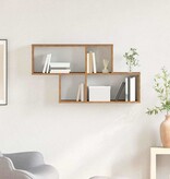 VidaXL Wandplank met plank Wandgemonteerd Anders met opslag Oud Hout