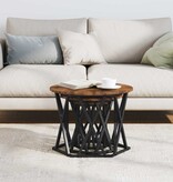 VidaXL Nestbare Bijzettafel 3 pcs Gerookt eiken 53 x 53 x 40 cm