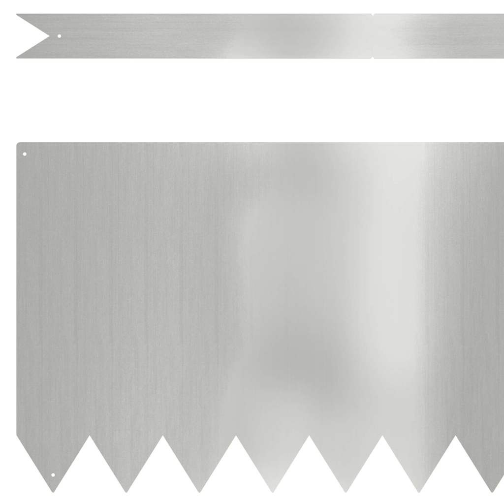VidaXL Gazonranden 10 pcs Zilver 100 x 0.5 x 30 cm