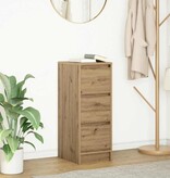 VidaXL Dressoir 29,5x34x76 cm bewerkt hout artisanaal eikenkleur