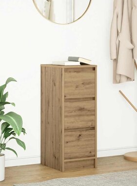 VidaXL Dressoir 29,5x34x76 cm bewerkt hout artisanaal eikenkleur