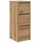 VidaXL Dressoir 29,5x34x76 cm bewerkt hout artisanaal eikenkleur