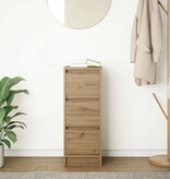 VidaXL Dressoir 29,5x34x76 cm bewerkt hout artisanaal eikenkleur