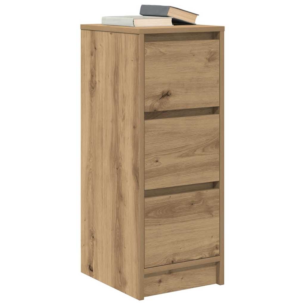 VidaXL Dressoir 29,5x34x76 cm bewerkt hout artisanaal eikenkleur