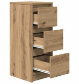 VidaXL Dressoir 29,5x34x76 cm bewerkt hout artisanaal eikenkleur