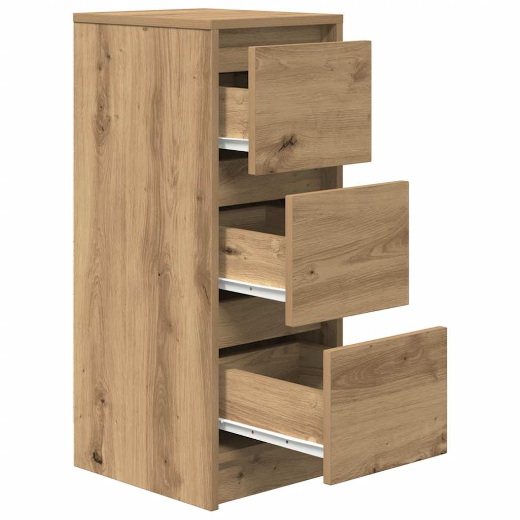 VidaXL Dressoir 29,5x34x76 cm bewerkt hout artisanaal eikenkleur