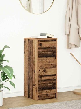 VidaXL Dressoir 29,5x34x76 cm bewerkt hout oud houtkleurig