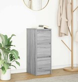 VidaXL Dressoir 29,5x34x76 cm bewerkt hout grijs sonoma eikenkleurig