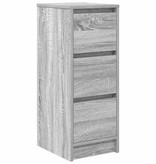 VidaXL Dressoir 29,5x34x76 cm bewerkt hout grijs sonoma eikenkleurig