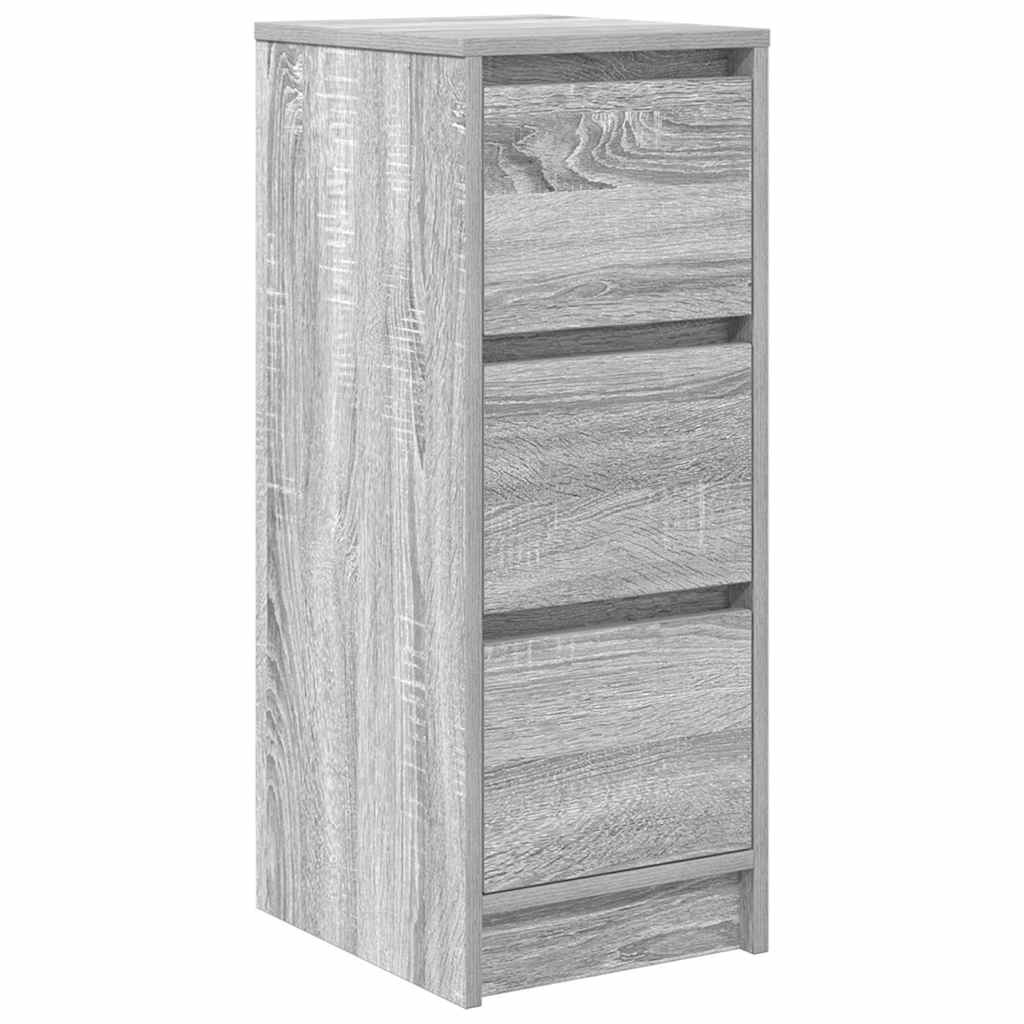VidaXL Dressoir 29,5x34x76 cm bewerkt hout grijs sonoma eikenkleurig