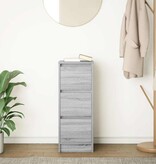 VidaXL Dressoir 29,5x34x76 cm bewerkt hout grijs sonoma eikenkleurig