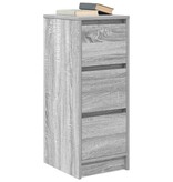 VidaXL Dressoir 29,5x34x76 cm bewerkt hout grijs sonoma eikenkleurig