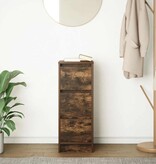 VidaXL Dressoir 29,5x34x76 cm bewerkt hout gerookt eikenkleurig