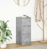 VidaXL Dressoir 29,5x34x76 cm bewerkt hout betongrijs