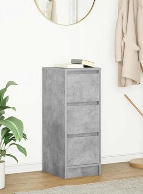 VidaXL Dressoir 29,5x34x76 cm bewerkt hout betongrijs