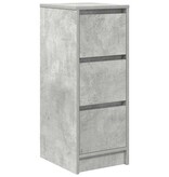 VidaXL Dressoir 29,5x34x76 cm bewerkt hout betongrijs