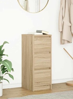 VidaXL Dressoir 29,5x34x76 cm bewerkt hout sonoma eikenkleurig