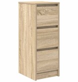 VidaXL Dressoir 29,5x34x76 cm bewerkt hout sonoma eikenkleurig