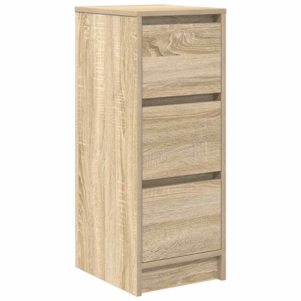 VidaXL Dressoir 29,5x34x76 cm bewerkt hout sonoma eikenkleurig
