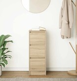 VidaXL Dressoir 29,5x34x76 cm bewerkt hout sonoma eikenkleurig