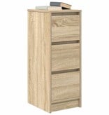 VidaXL Dressoir 29,5x34x76 cm bewerkt hout sonoma eikenkleurig