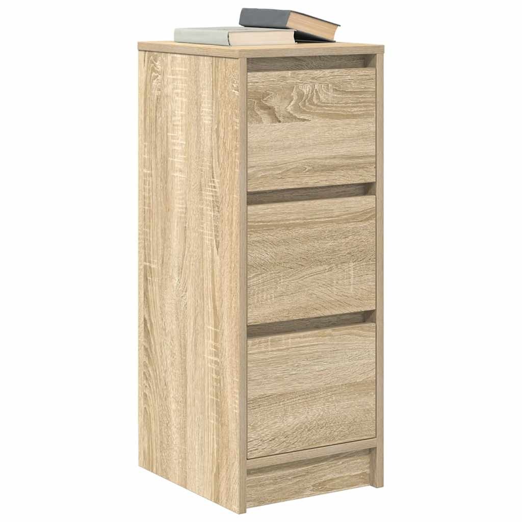 VidaXL Dressoir 29,5x34x76 cm bewerkt hout sonoma eikenkleurig