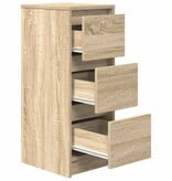 VidaXL Dressoir 29,5x34x76 cm bewerkt hout sonoma eikenkleurig