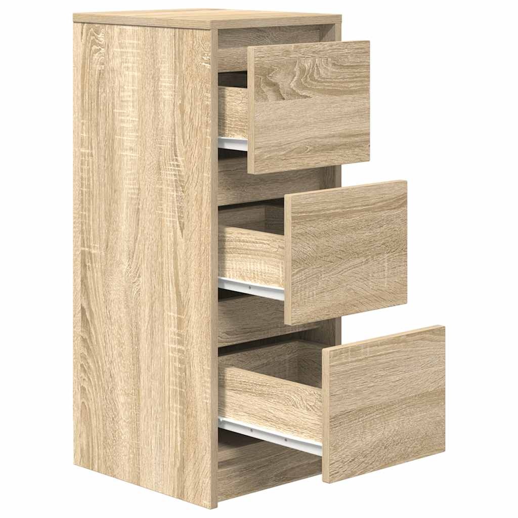 VidaXL Dressoir 29,5x34x76 cm bewerkt hout sonoma eikenkleurig