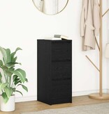 VidaXL Dressoir 29,5x34x76 cm spaanplaat zwart eikenkleurig