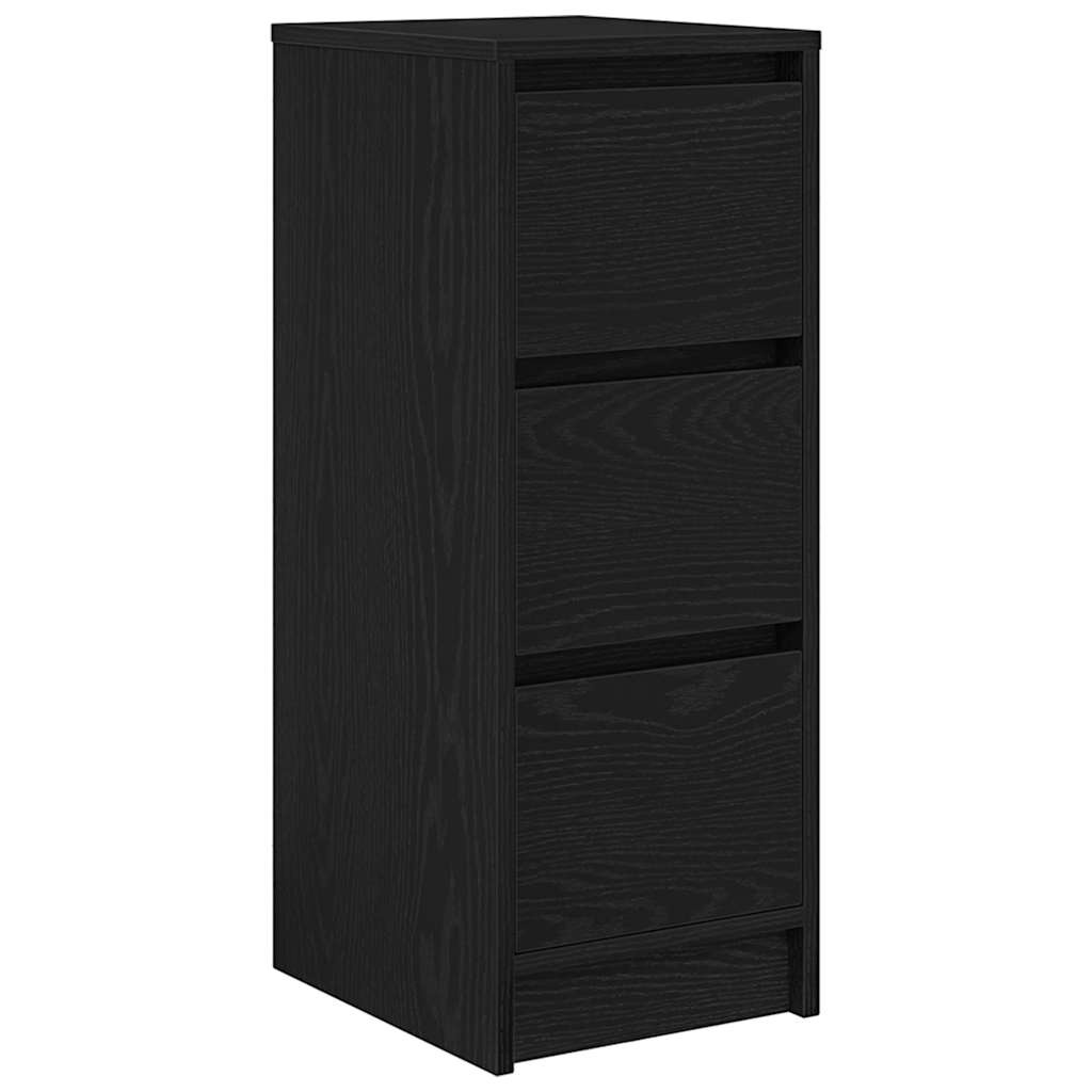 VidaXL Dressoir 29,5x34x76 cm spaanplaat zwart eikenkleurig